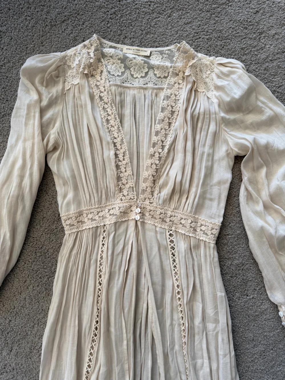 SPELL Le Gauze Lace Duster - S - Picture 10 of 13